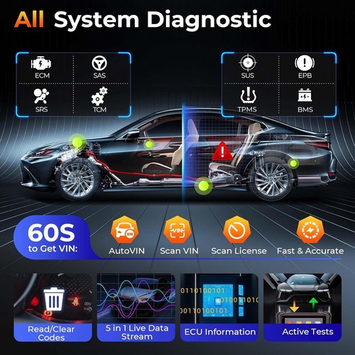 2025 Autel MaxiCOM MK900 MK900-BT MX900 Auto All System Diagnostic Scanner Tool - Picture 9 of 16