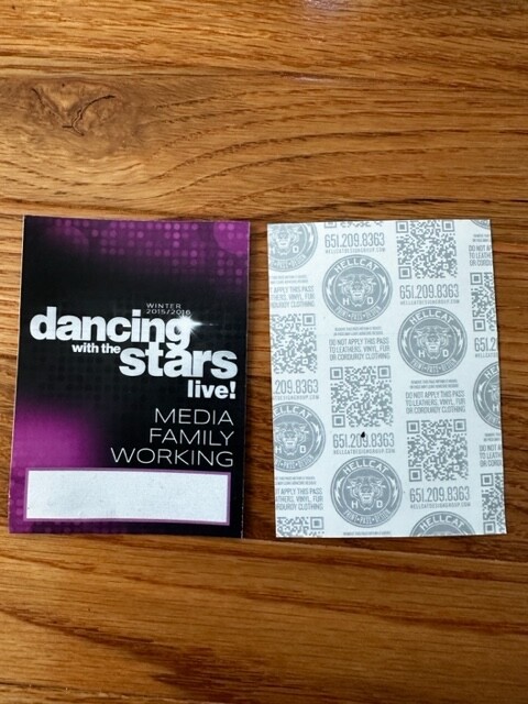 RARE! Unused *DANCING WITH THE STARS* Backstage Pass!