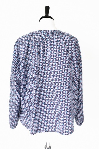 Velvet by Graham & Spencer 100% Cotton Blouse - Blue / White - S - Fit UK 12 / M - Picture 5 of 11