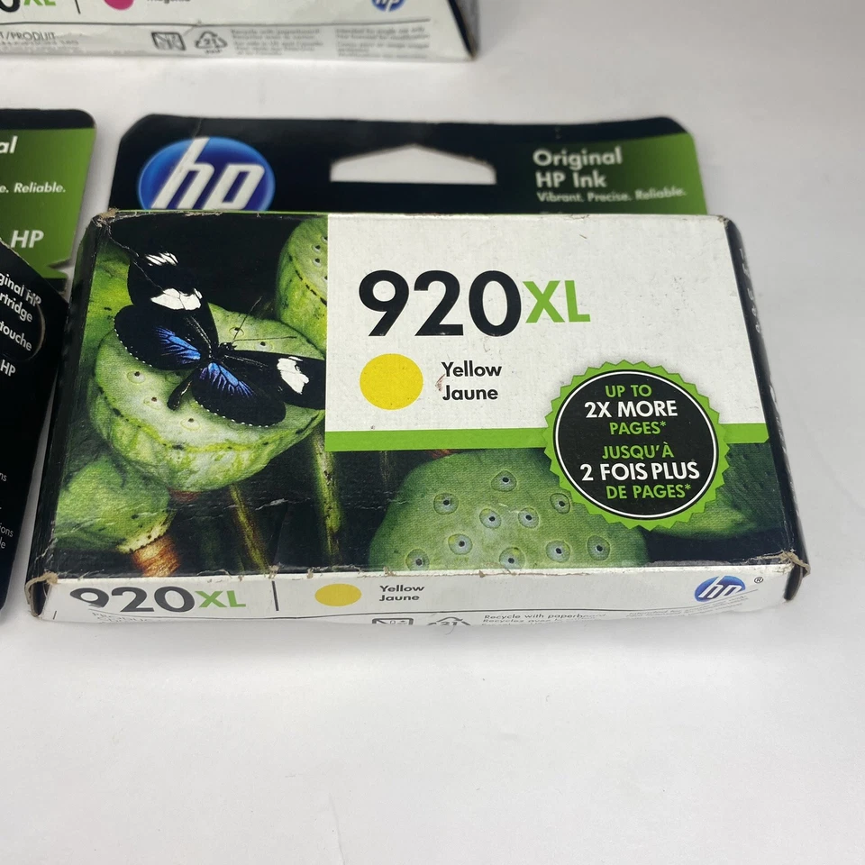 3 NEW HP 920XL HIGH YIELD Ink Cartridges XL Cyan, XL Magenta, XL Yellow EXP 2022 - Image 4 of 4