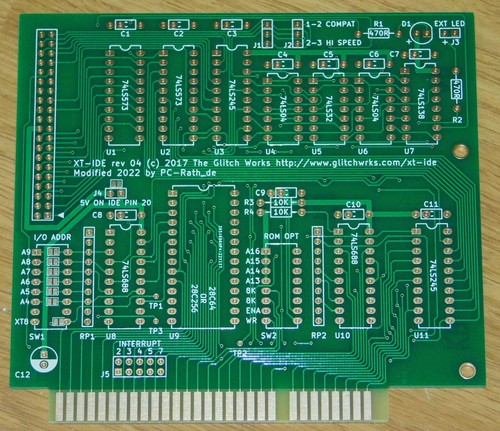 Leerplatine XTIDE Platine DIY Löten ENIG Vergoldet XT IDE Controller Boot BIOS - 第 1/4 張圖片