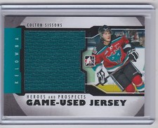 2012-13 HEROES AND PROSPECTS COLTON SISSONS GAME-USED JERSEY BLACK /120 41 
