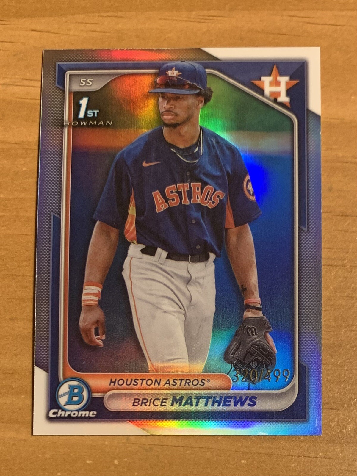 2024 Bowman Chrome 1st Brice Matthews Refractor /499 Rookie RC Astros SP