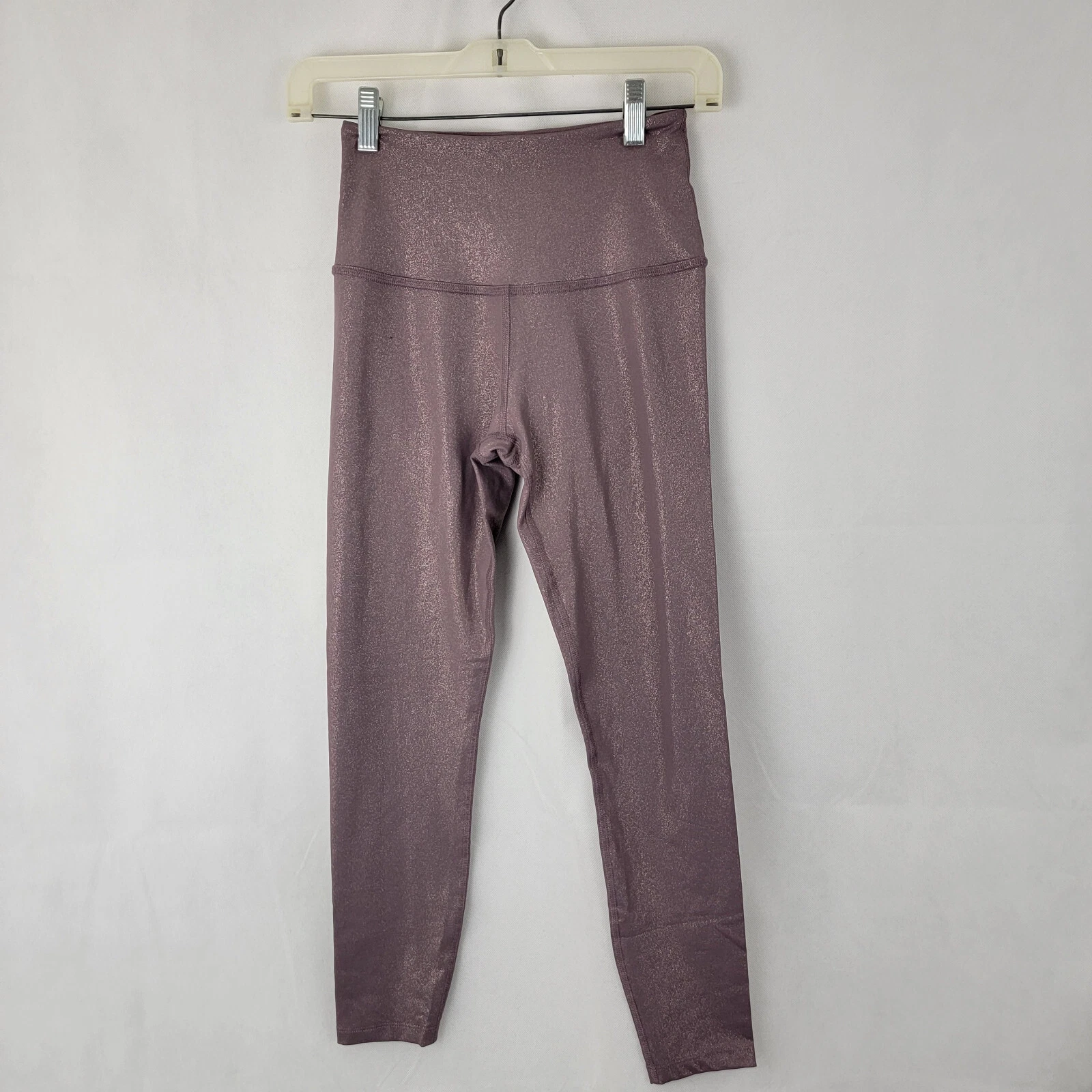 beyond-yoga twinkle high rise midi wild orchid rose gold leggings