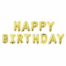 Happy Birthday Balloons Banner Balloon Bunting Party Decoration Self Inflating