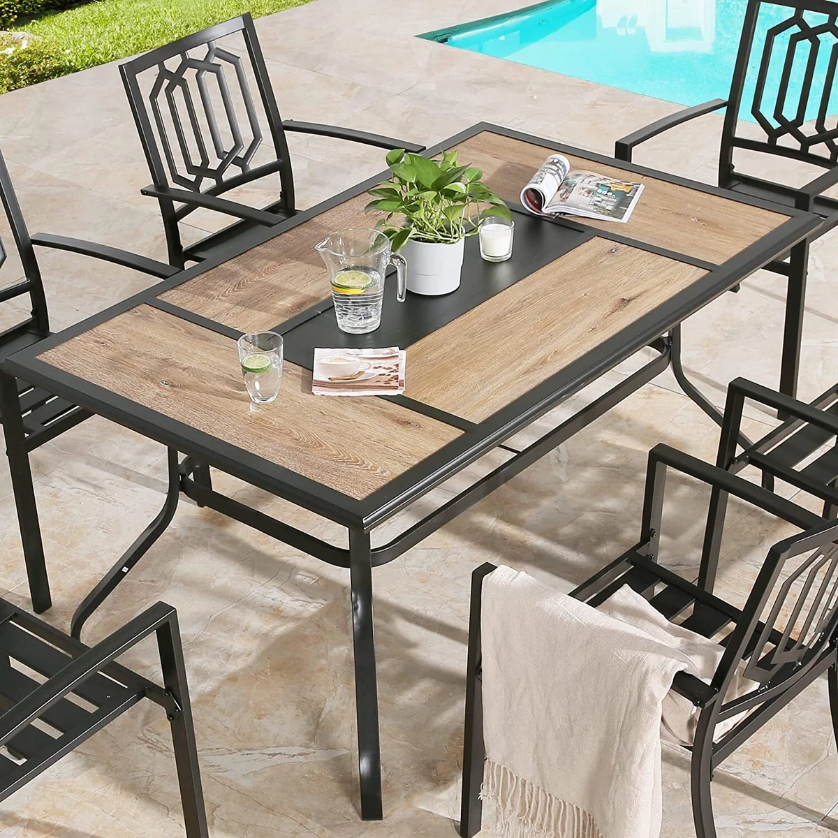 Square outdoor table for 12 online
