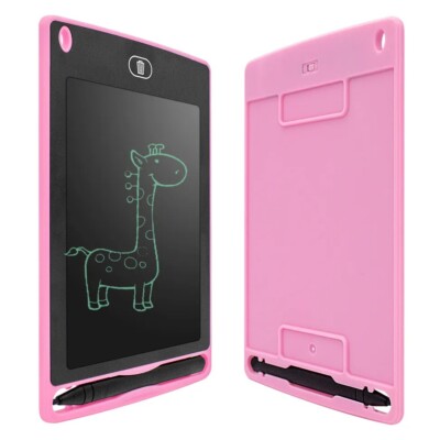 2 Stück 6,5'' Zoll LCD Schreibtafel Tablet Mit Stift Pink Inkl. Batterie 