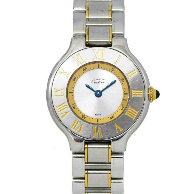 Cartier Must de Cartier 21 Silver Women's Watch - W10073R6 for sale online  | eBay