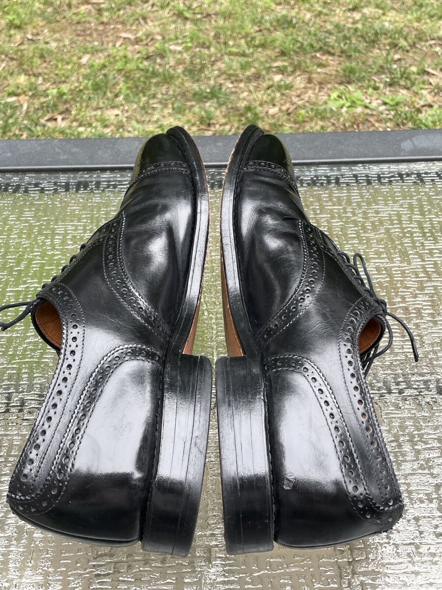 Allen Edmonds Sanford Men's Size 11.5 A Black Leather Cap Allen Edmonds Sanford Men's Size 11.5 A Black Leather Cap