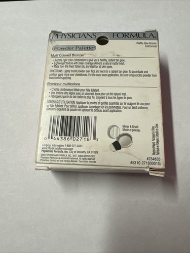 PHYSICANS FORMULA Powder Palette Multi-Colored Healthy Glow Bronzer #2718 0.3 oz - Picture 2 of 2