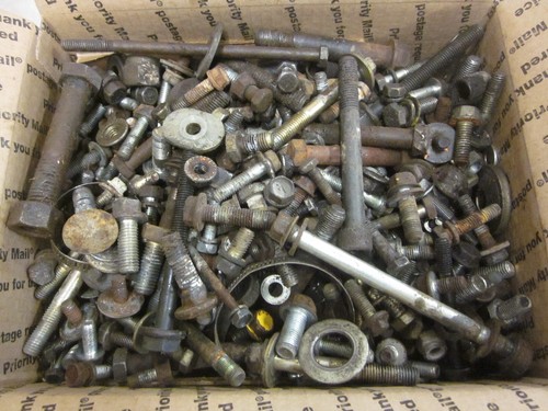 41 Lbs Assorted Misc Metric Standard Hardware Nuts Bolts Washers Hose Clamps
