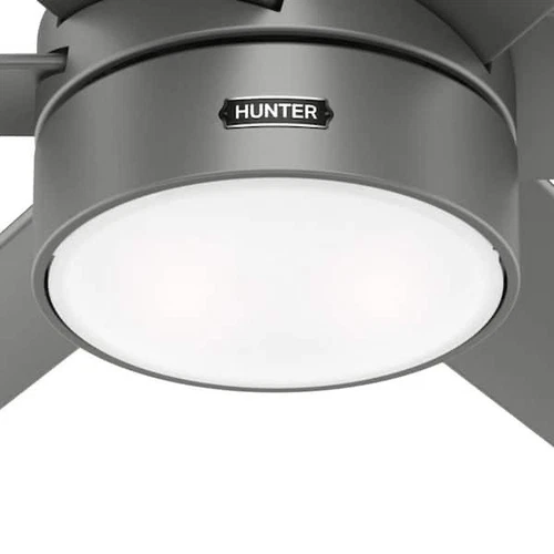 Hunter Solaria Ceiling Fan  60" Matte Silver Indoor Or Outdoor Remote ETL Rated - Picture 14 of 18