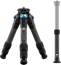 Lightweight Carbon Fiber Mini Travel Tripod with Two-Section Center Column, Max