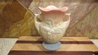 1940’s Hull Art Pottery “Wildflower” Vase Number W-4 6 1/2” Matte pink/blue