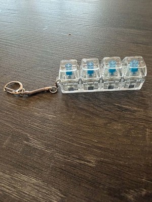 Mechanical Keyboard Fidget Toy LED Light Up Keychain Clicker Stress Relief