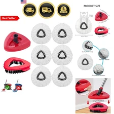 Microfiber Mop Head Replacement 8 Pack for Spin Mop EasyWring Vileda