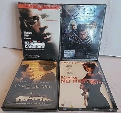 Lot Of 4 New/Sealed DVDs Denzel Jackman Fonda Crowe Zellweger See Pic/Desc