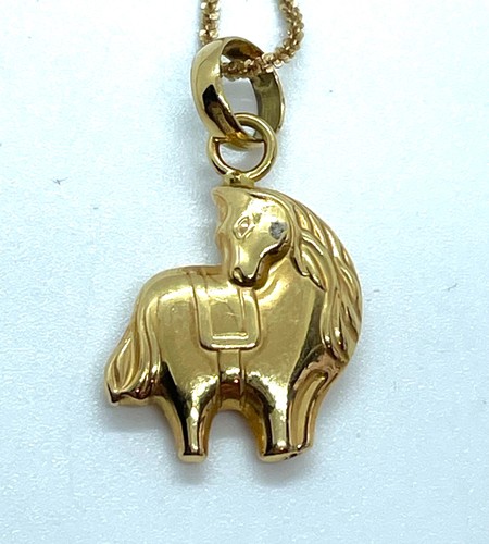 18K Italienisches Pferd Charm 1,5 DWT 1 1/8" lang - LS - Bild 2 von 4