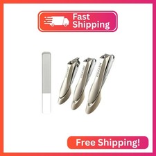 HBYPRO Heavy Duty Nail Clippers Set 4PCs Ultra Sharp Stainless Steel Fingernail