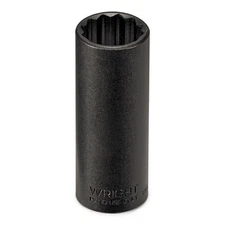 34614 - 1/2Inch Drive 12 Point Deep Black Industrial Socket - 7/16Inch