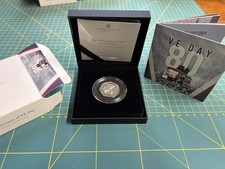 80th Anniversary Of VE Day 2025 50p Fifty Pence Silver Proof Coin With COA