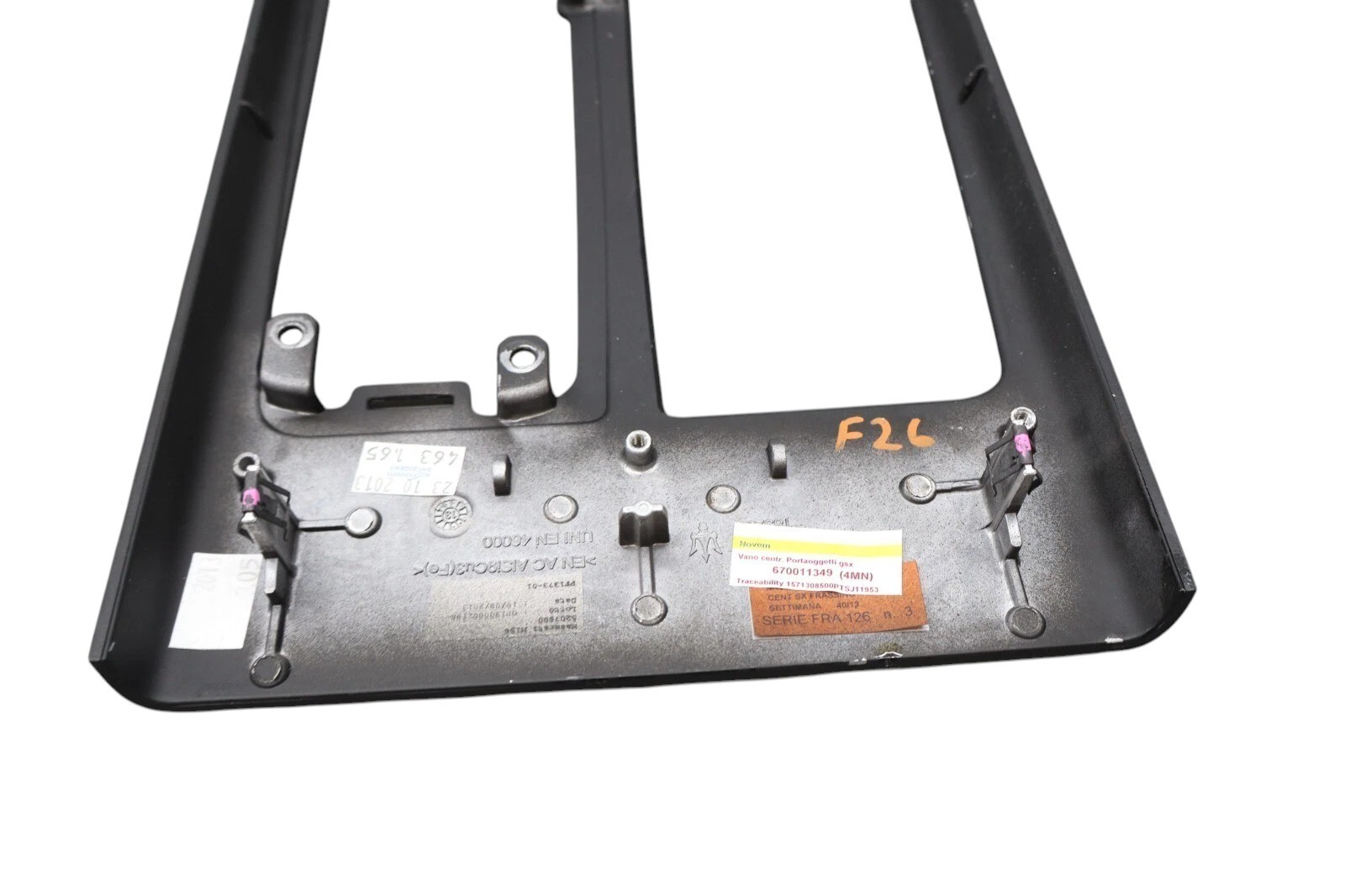 14-17 Maserati Ghibli Front Center Console Ash Tray Bezel Trim Panel Oem