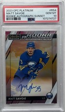 Matt Savoie 2023-24 OPC Platinum Rookie Auto  Sunset #RSA PSA 10 GEM MT