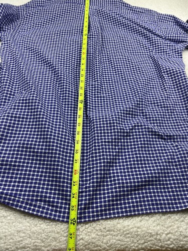 Cinch Button Up Mens 2XL Blue White Checkered Long Sleeve - 第 6/6 張圖片