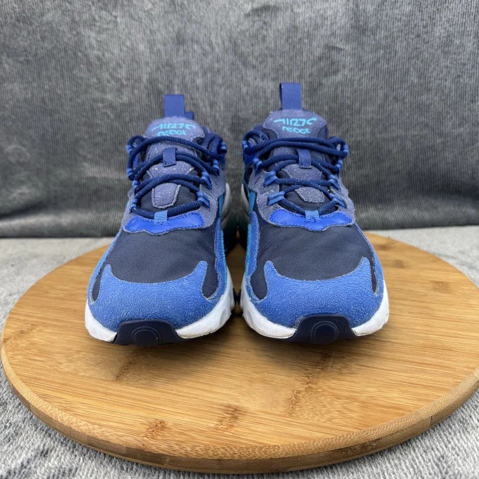 Nike Air Max 270 React Shoes Boys Size 6Y Blue Basketball Hoops Sneakers BQ0103 - Image 2 of 4