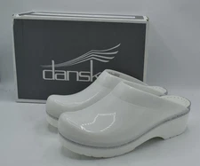 Dansko EU 38 US 7.5-8 Sonja Translucent White Slip On Clogs Shoes