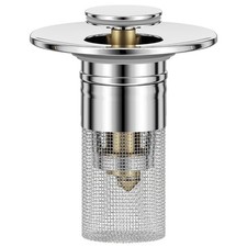 Bathroom Sink Drain Strainer Universal Pop Up Stopper with Removable Stainless