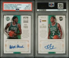 ROBERT PARISH SULLINGER 2012 ELITE PASSING TORCH DUAL AUTO /25 PSA 9/10 POP 1
