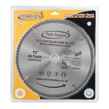TCT Circular Wood Saw Blade 250mm x 30mm x 80T for Bosch, Makita etc fits 255mm
