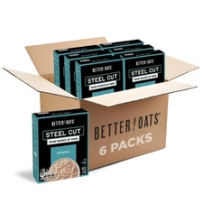 Better Oats Steel Cut Instant Oatmeal Packets, Original Flavor with Flax... 