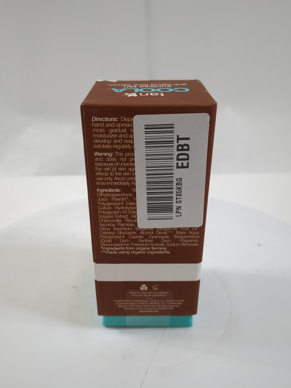 Coola Organic Sunless Self Tanner Face Serum, Dermatologist Tested Anti-aging