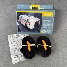 Kurgo Carrier Keeper Pet Crate Seat Belt Straps Black Orange Dog Cat Travel