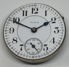 Elgin Pocket Watch Movement 21 Jewels USA 18s 1910 Runs