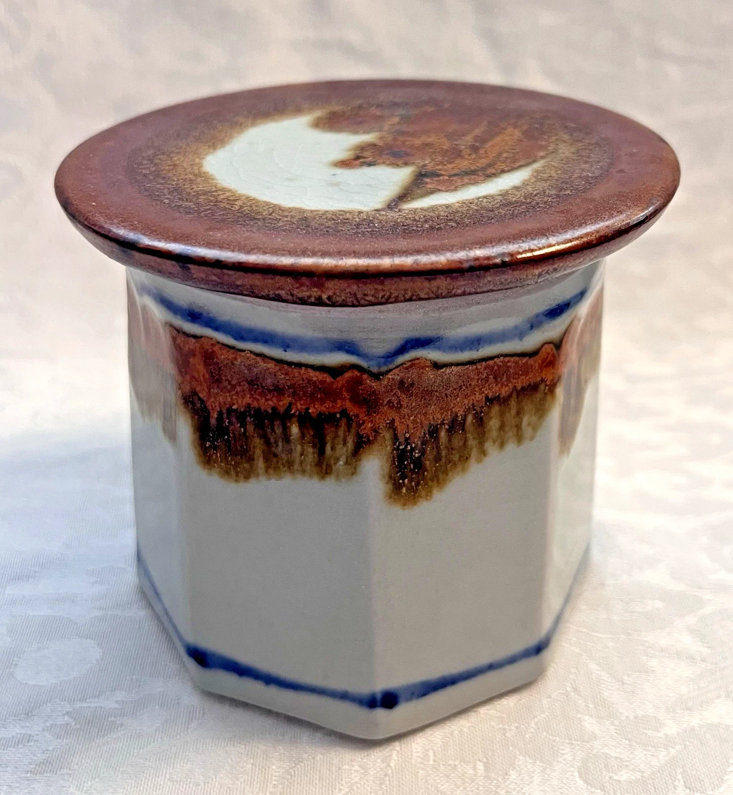 Vintage Susan Adamé Signed Studio Pottery Ceramic Butter Bell