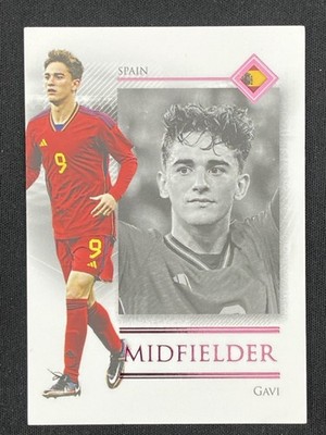 Gavi 2025 Futera Unique Midfielder Pink Spain /55 #038