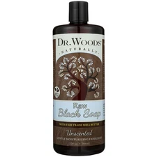 Dr. Woods Raw Black Soap Unscented 32 Oz
