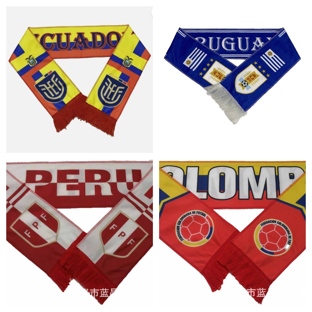 2026 Cup Style Soccer Scarf Colombia Ecuador Peru Uruguay National