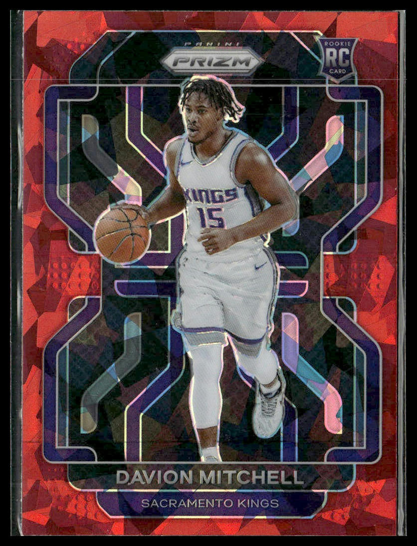 2021-22 Panini Prizm #312 Davion Mitchell Red Ice