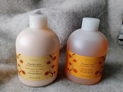 Avon Pumpkin Spice 1 Liquid Hand Soap & 1-Hand & Body Lotion Both Sealed