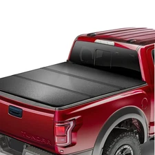 400lb 3-Piece Foldable Tonneau Cover for 5.5ft Truck Bed - Black Finish