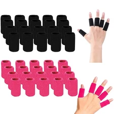 40 PCS Black Rose Finger Thumb Sleeve Support for Sports Basketball