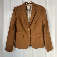 J. Crew schoolboy wool blend Women's Brown Blazer with Gold Buttons size 0