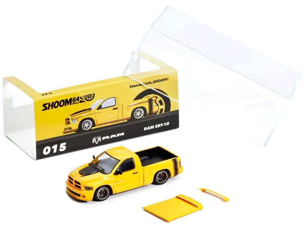2003 DODGE RAM SRT-10 PICKUP YELLOW 1/64 DIECAST MODEL BY SHOOM64 SHOOM-103-015
