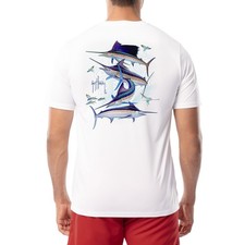 Men's Short Sleeve Performance T-Shirt with UPF 30 Sun Protection, Bright Wh...