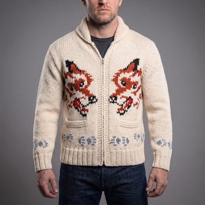 #ad Wolf Knit Cardigan Mary Maxim Inspired Project Hail Nordic Canadian Sweater $120.00