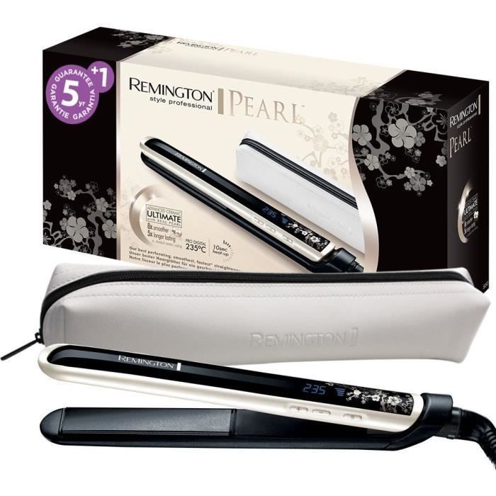 Lisseur Pearl Remington S9500 à haute température 235° pour cheveux rebelles